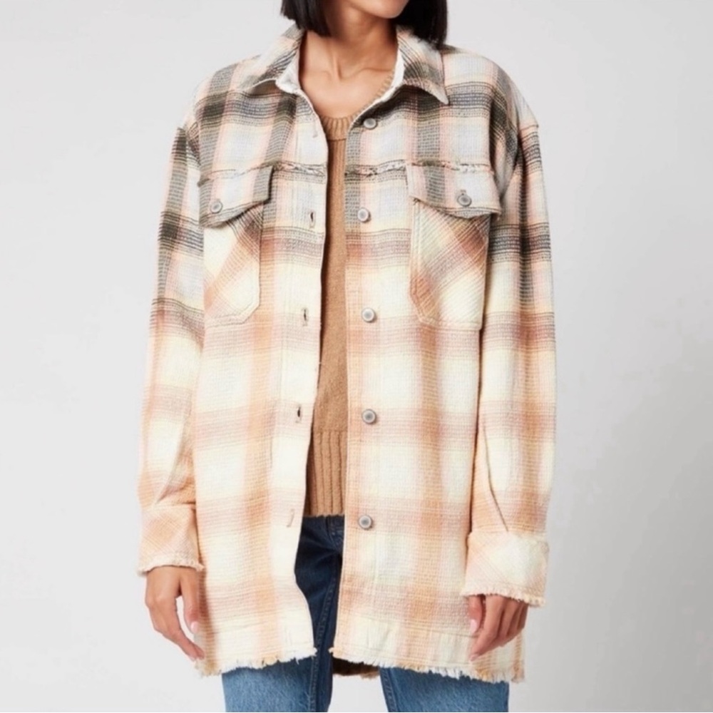 Free People We The Free Anneli plaid shirt jacket